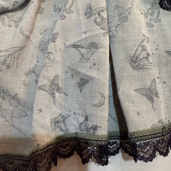 Thorn and Fable Tiered Skirt Olive Green and Black NWT Size Medium - Picture 7 of 7